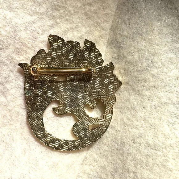 2 Cloisonne Pieces: Puffy Pendant and a Brooch - Picture 4 of 9